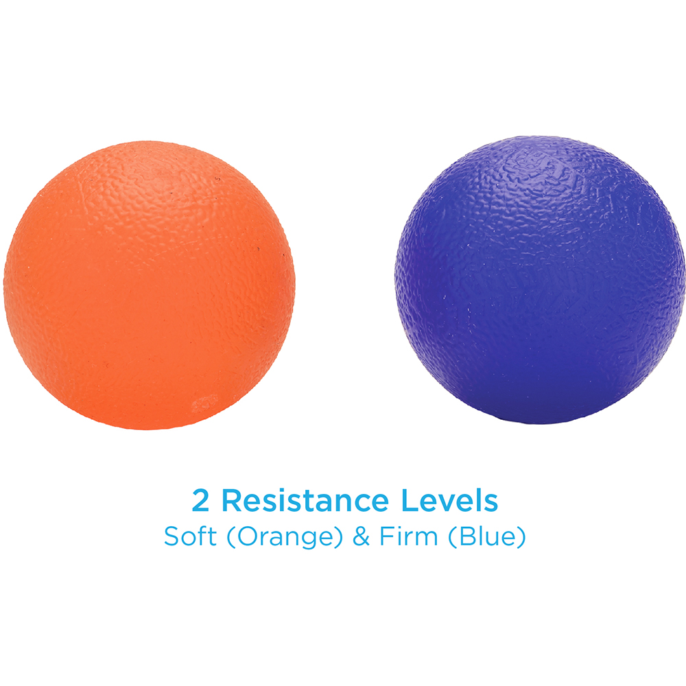 HAND SQUEEZE TWO BALLS ORANGE AND BLUE